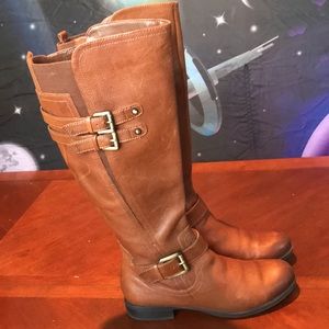 Naturalizer brown leather riding boots size 7.5M